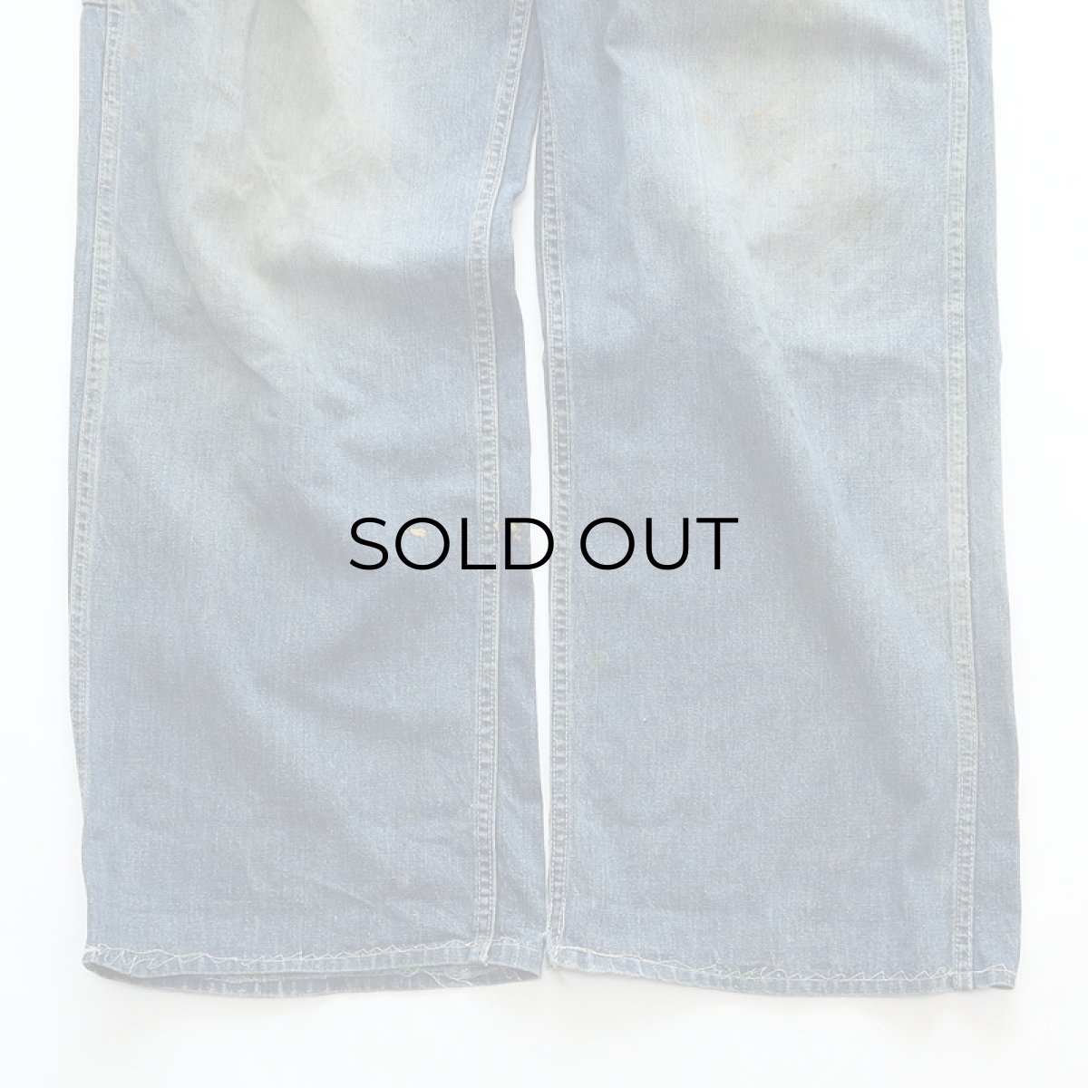 画像5: 40's UNKNOWN BRAND DENIM PAINTER PANTS "BLACK CHAMBRAY POCKET" (5)