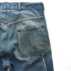 画像13: 40's UNKNOWN BRAND DENIM PAINTER PANTS "BLACK CHAMBRAY POCKET" (13)