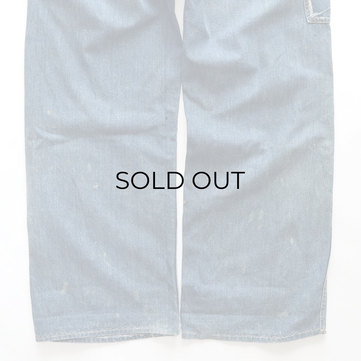 画像14: 40's UNKNOWN BRAND DENIM PAINTER PANTS "BLACK CHAMBRAY POCKET" (14)