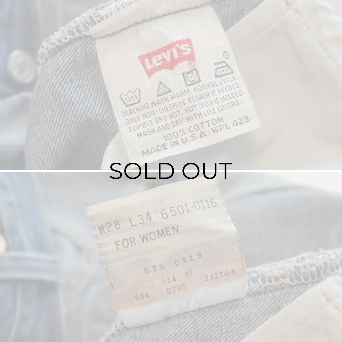 画像10: LEVI'S 501 DENIM PANTS "made in USA" 【W28 程度】 (10)