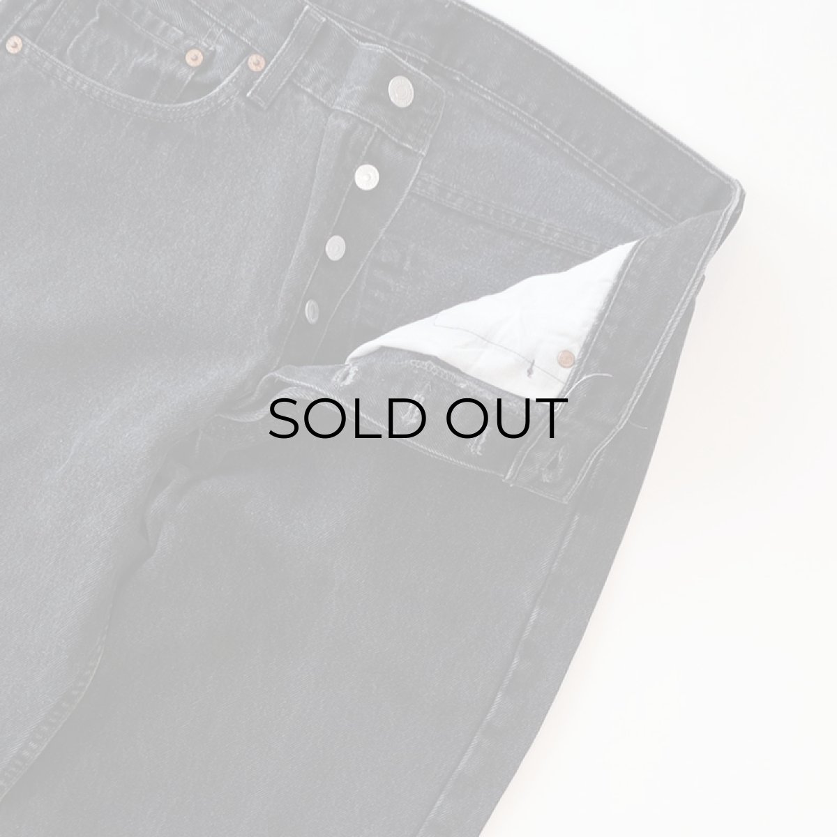 画像5: LEVI'S 501 BLACK DENIM PANTS "made in USA" 【W33程度】 (5)