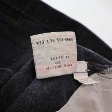 画像10: LEVI'S 501 BLACK DENIM PANTS "made in USA" 【W33程度】 (10)