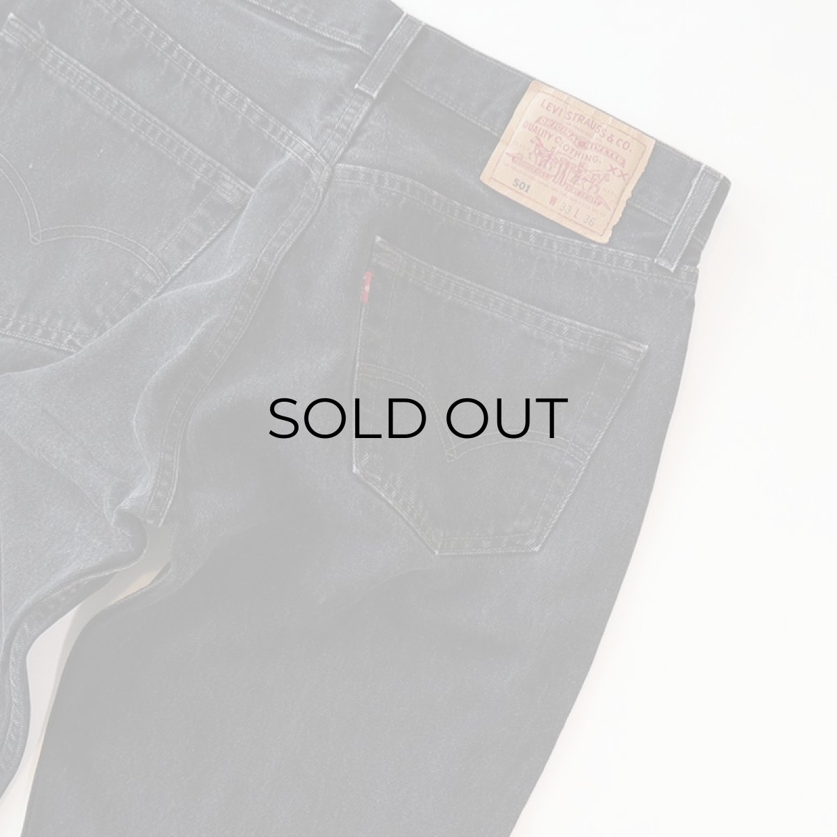 画像7: LEVI'S 501 BLACK DENIM PANTS "made in USA" 【W33程度】 (7)