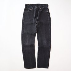 画像2: LEVI'S 501 BLACK DENIM PANTS "made in USA" 【W33程度】 (2)