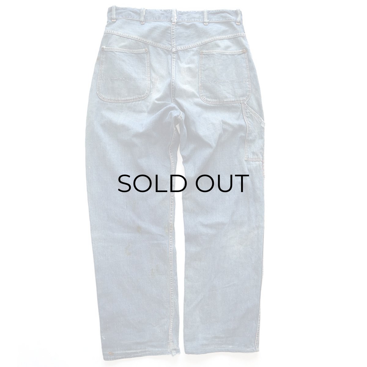 画像2: 〜50's UNKNOWN BRAND DENIM PAINTER PANTS (2)