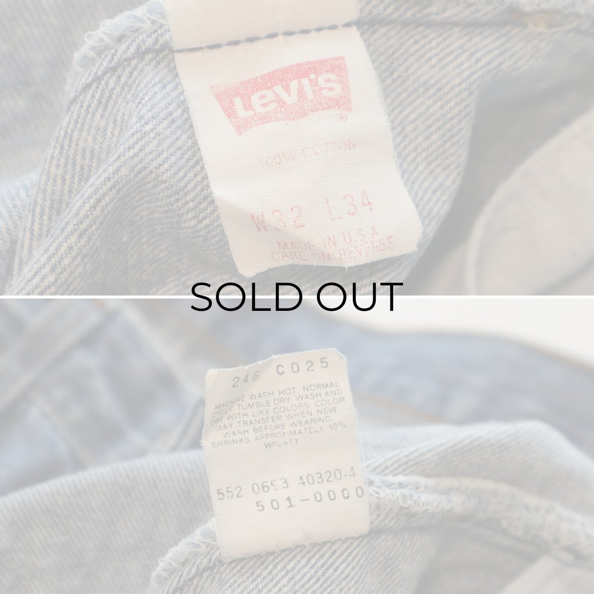 画像10: LEVI'S 501 DENIM PANTS "made in USA" 【W31 程度】 (10)