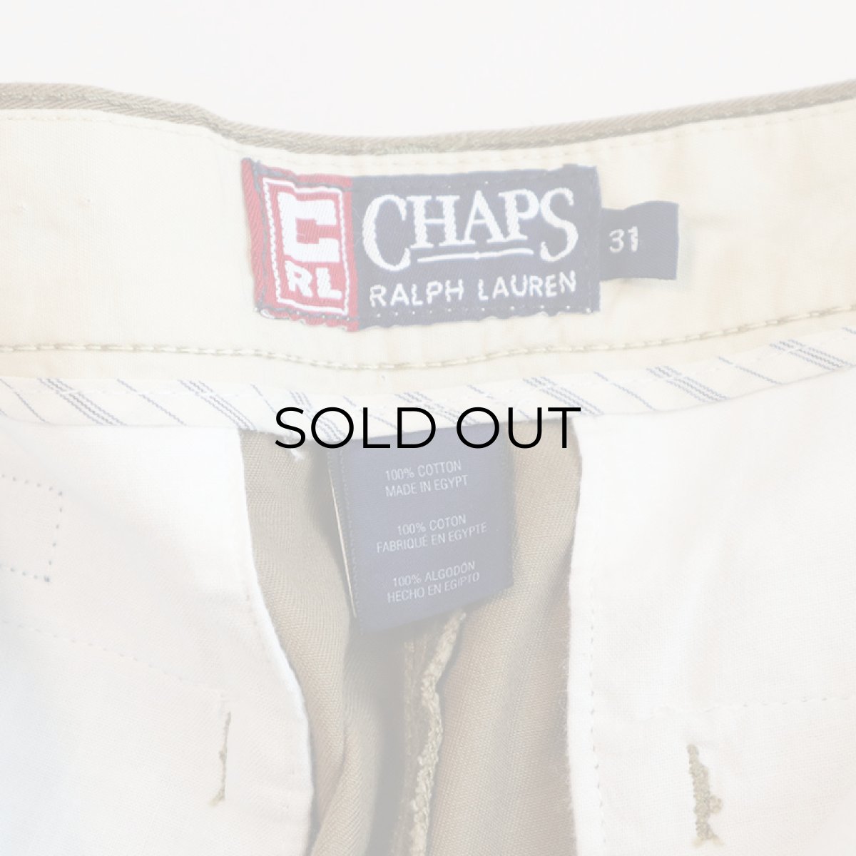 画像5: CHAPS RALPH LAUREN COTTON TWILL TUCK SHORTS "DEADSTOCK" 【W31 程度】 (5)