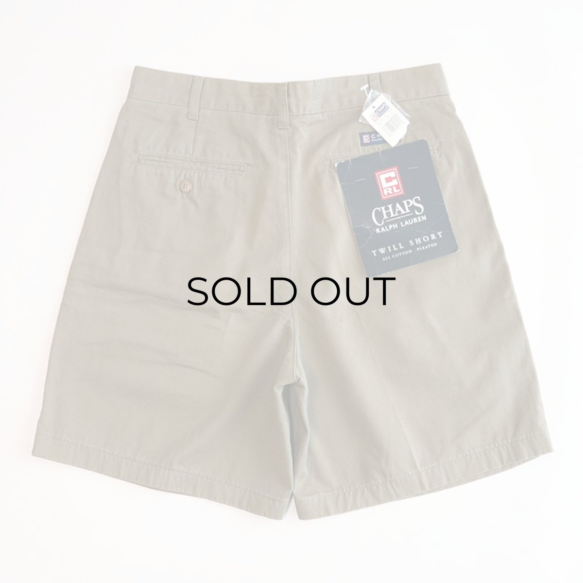 画像3: CHAPS RALPH LAUREN COTTON TWILL TUCK SHORTS "DEADSTOCK" 【W31 程度】 (3)