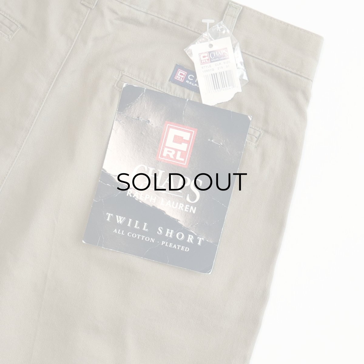 画像7: CHAPS RALPH LAUREN COTTON TWILL TUCK SHORTS "DEADSTOCK" 【W31 程度】 (7)