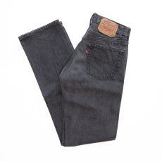 画像1: LEVI'S 501 BLACK DENIM PANTS "made in USA" (1)