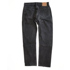 画像3: LEVI'S 501 BLACK DENIM PANTS "made in USA" 【W35程度】 (3)