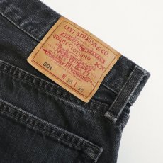 画像6: LEVI'S 501 BLACK DENIM PANTS "made in USA" 【W35程度】 (6)