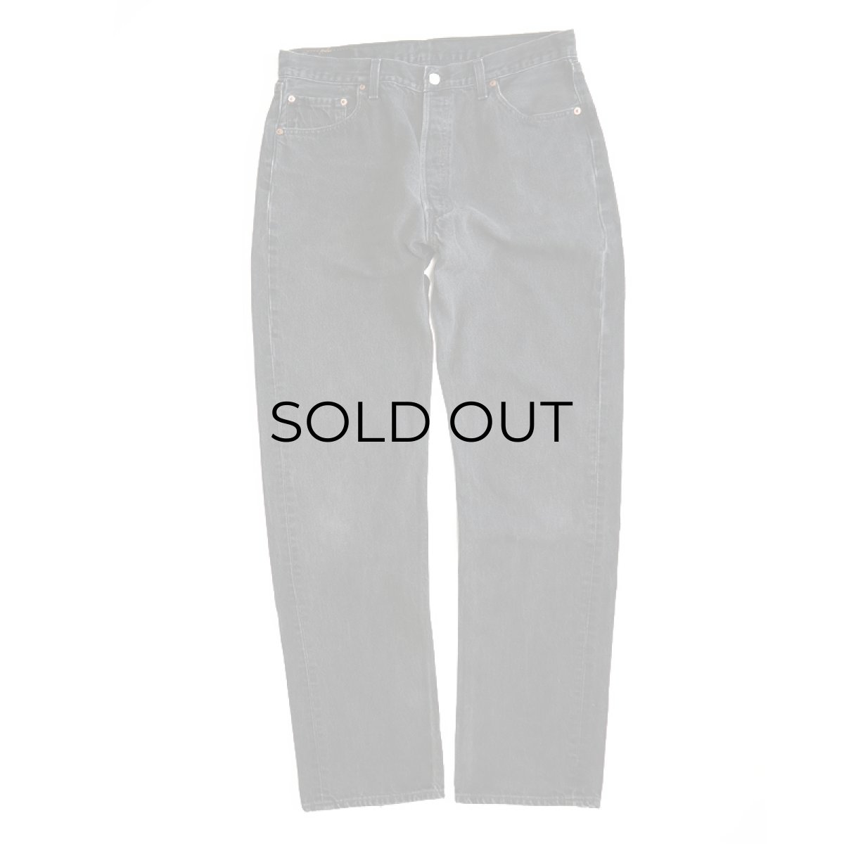 画像2: LEVI'S 501 BLACK DENIM PANTS "made in USA" 【W35程度】 (2)