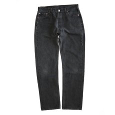 画像2: LEVI'S 501 BLACK DENIM PANTS "made in USA" 【W35程度】 (2)