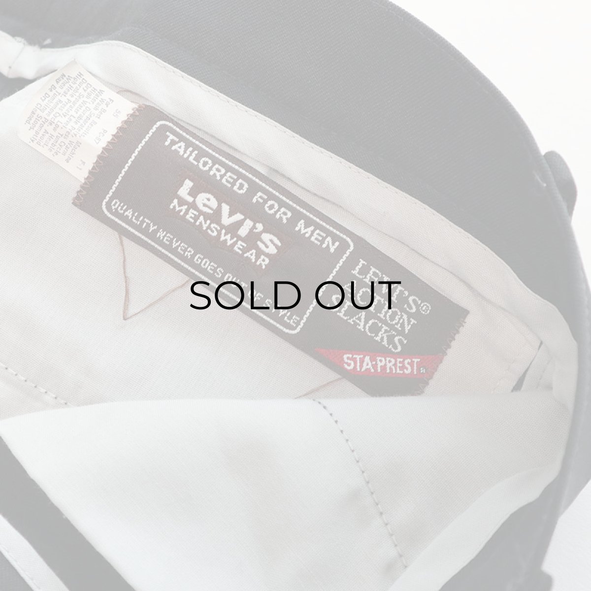 画像7: 〜90's Levi's "ACTION SLACKS" POLYESTER BOOTS CUT PANTS【W30】 (7)