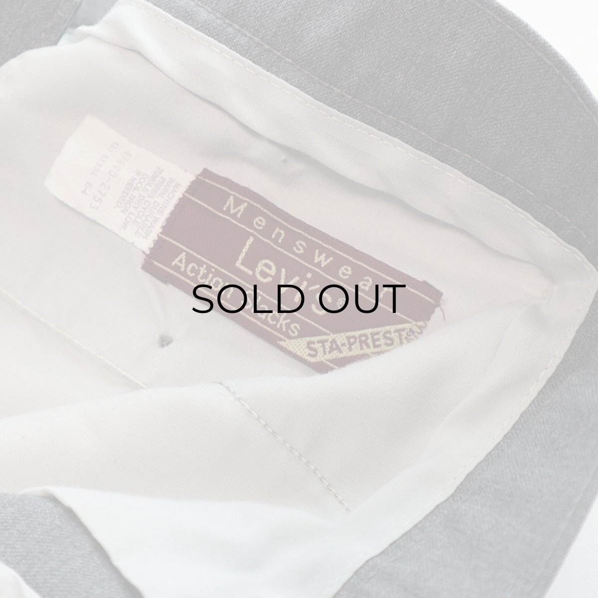 画像7: 〜90's Levi's "ACTION SLACKS" POLYESTER BOOTS CUT PANTS【W32】 (7)