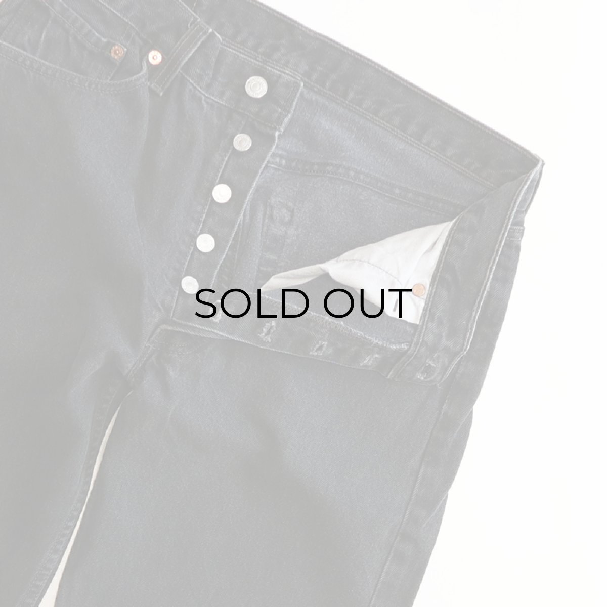 画像4: LEVI'S 501 BLACK DENIM PANTS "made in USA" 【W33程度】 (4)
