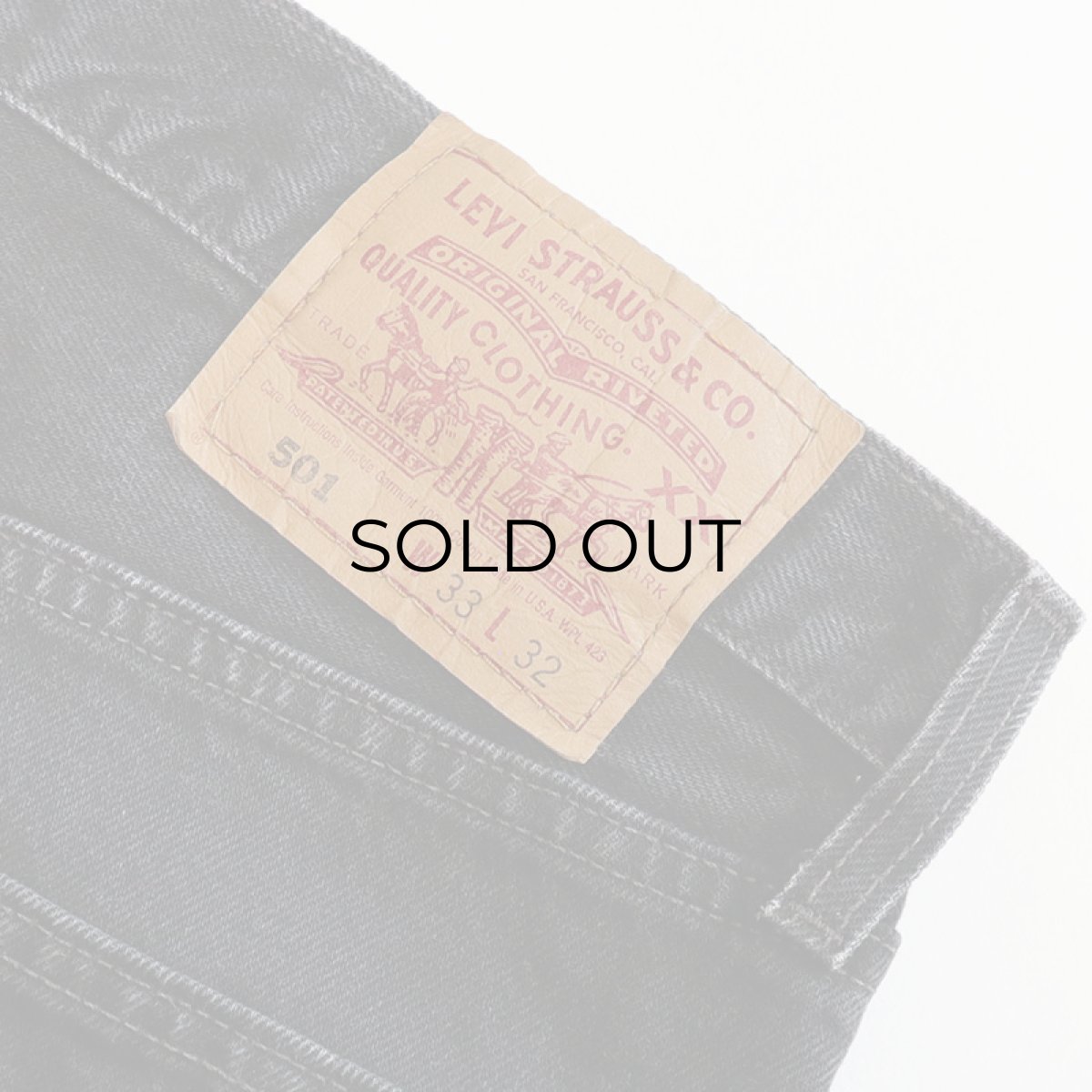 画像6: LEVI'S 501 BLACK DENIM PANTS "made in USA" 【W33程度】 (6)