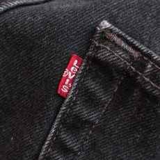 画像7: LEVI'S 501 BLACK DENIM PANTS "made in USA" 【W33程度】 (7)