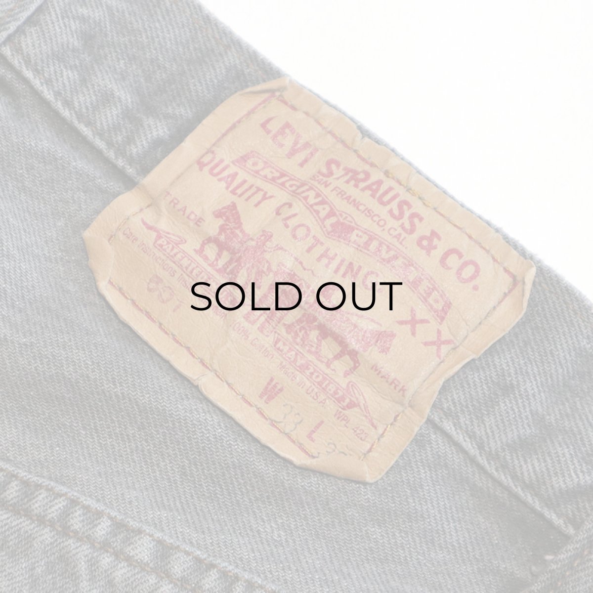 画像7: LEVI'S 501 BLACK DENIM PANTS "made in USA" 【W32程度】 (7)
