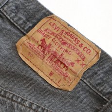 画像7: LEVI'S 501 BLACK DENIM PANTS "made in USA" 【W32程度】 (7)