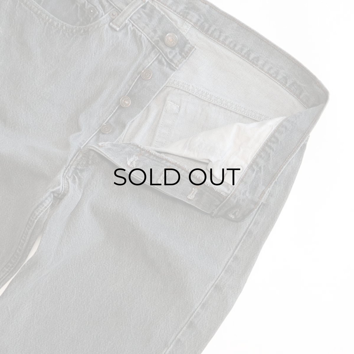 画像4: LEVI'S 501 BLACK DENIM PANTS "made in USA" 【W32程度】 (4)