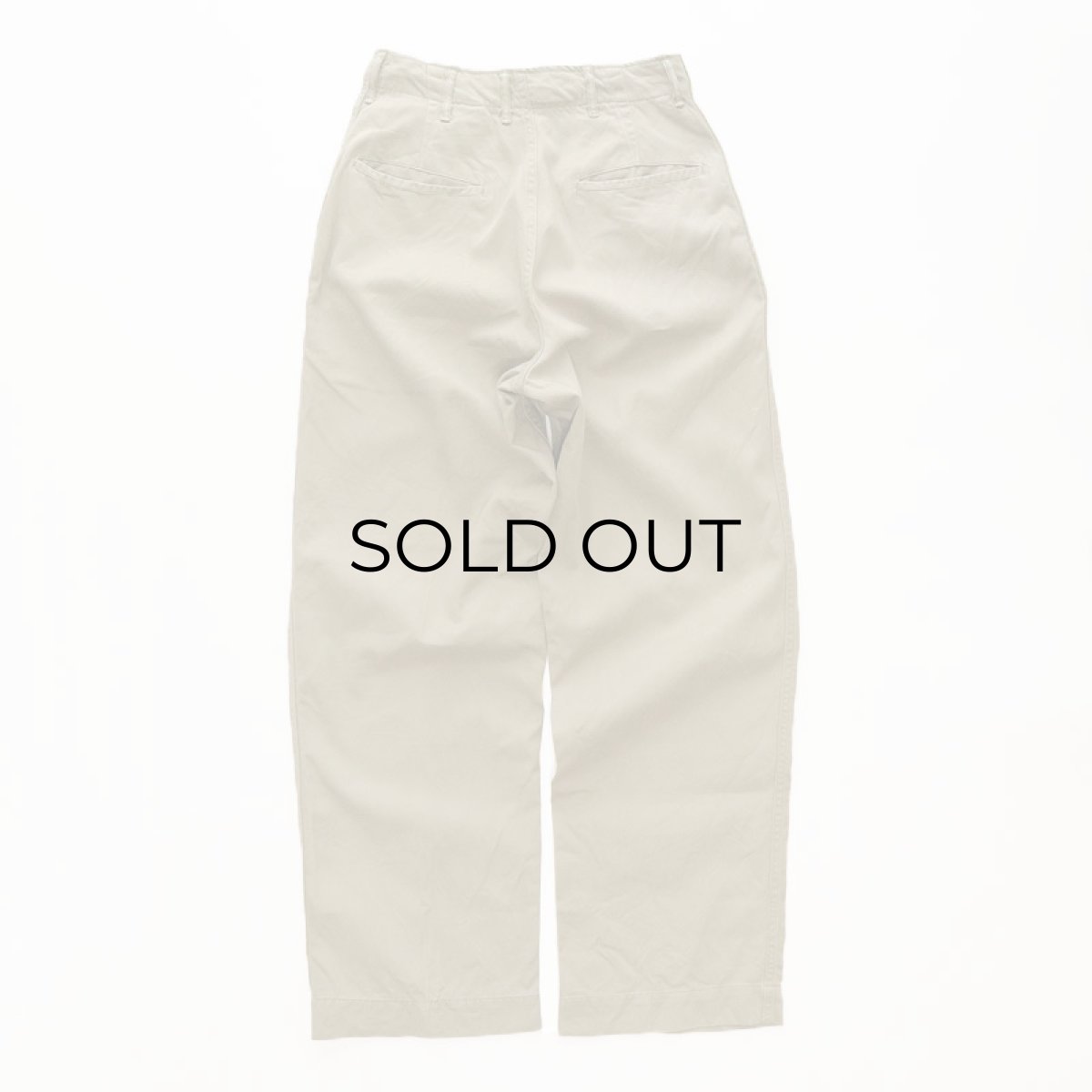 画像2: 〜50's US ARMY M-45 KHAKI COTTON TROUSERS【W27 程度】 (2)