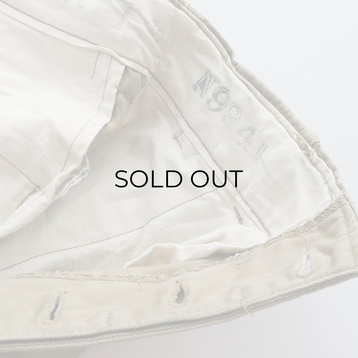 画像8: 〜50's US ARMY M-45 KHAKI COTTON TROUSERS【W27 程度】 (8)