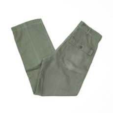 画像1: 60's-70's US ARMY COTTON SATEEN UTILITY BAKER PANTS 【W30 程度】 (1)