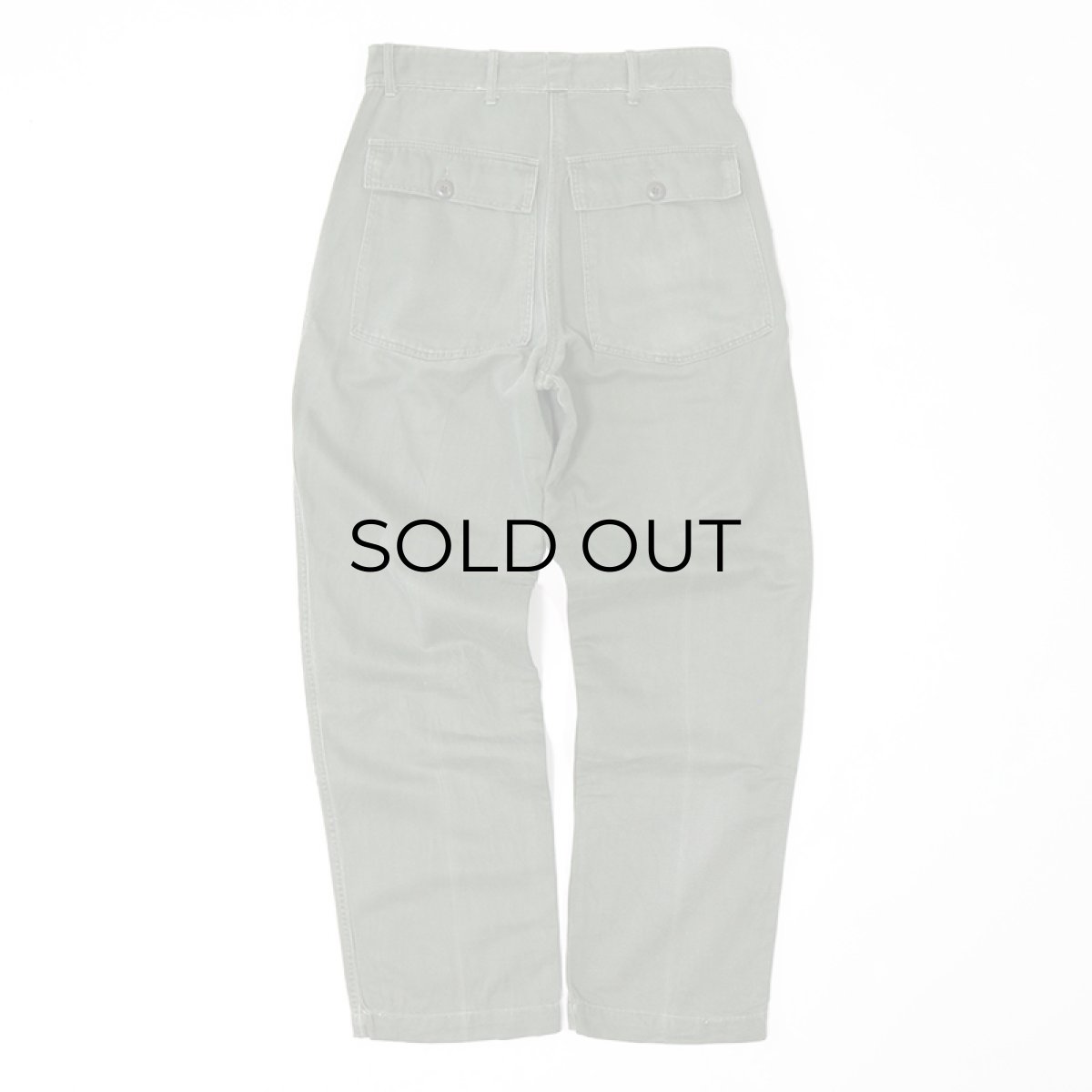 画像3: 60's-70's US ARMY COTTON SATEEN UTILITY BAKER PANTS 【W30 程度】 (3)