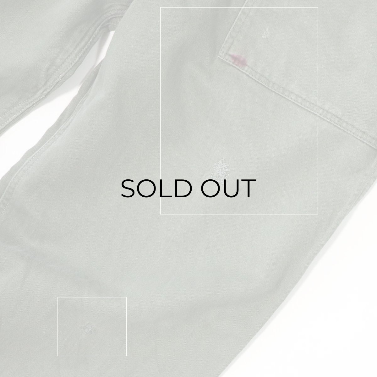 画像11: 60's-70's US ARMY COTTON SATEEN UTILITY BAKER PANTS 【W30 程度】 (11)