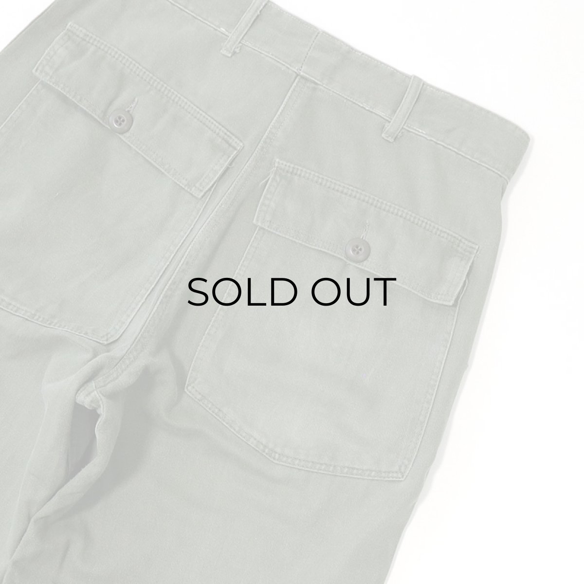 画像6: 60's-70's US ARMY COTTON SATEEN UTILITY BAKER PANTS 【W30 程度】 (6)