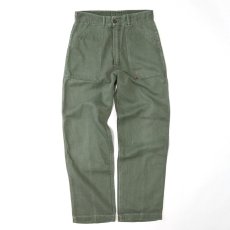 画像2: 60's-70's US ARMY COTTON SATEEN UTILITY BAKER PANTS 【W30 程度】 (2)