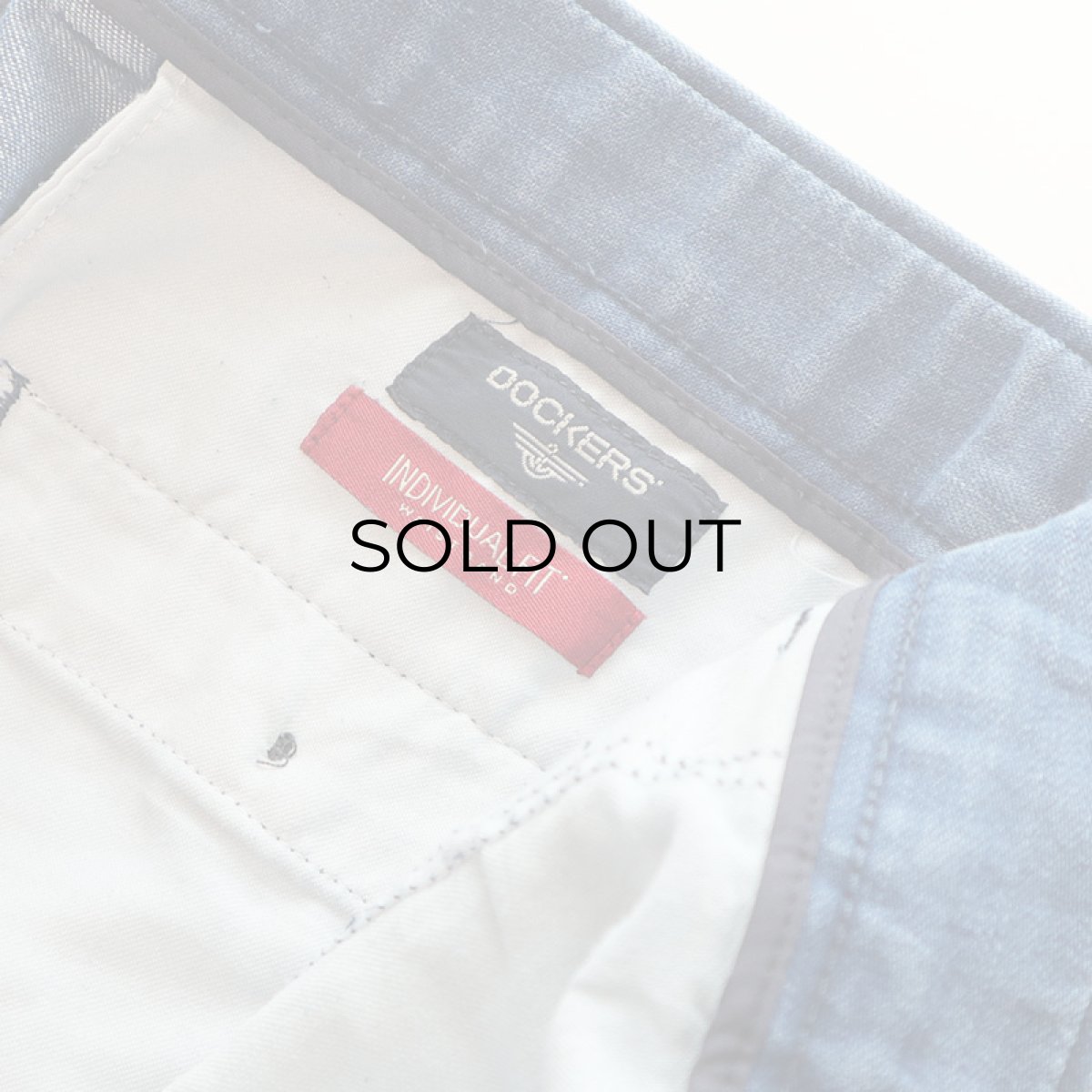 画像6: DOCKERS COTTON POLYESTER DENIM TUCK PANTS 【W36 程度】 (6)