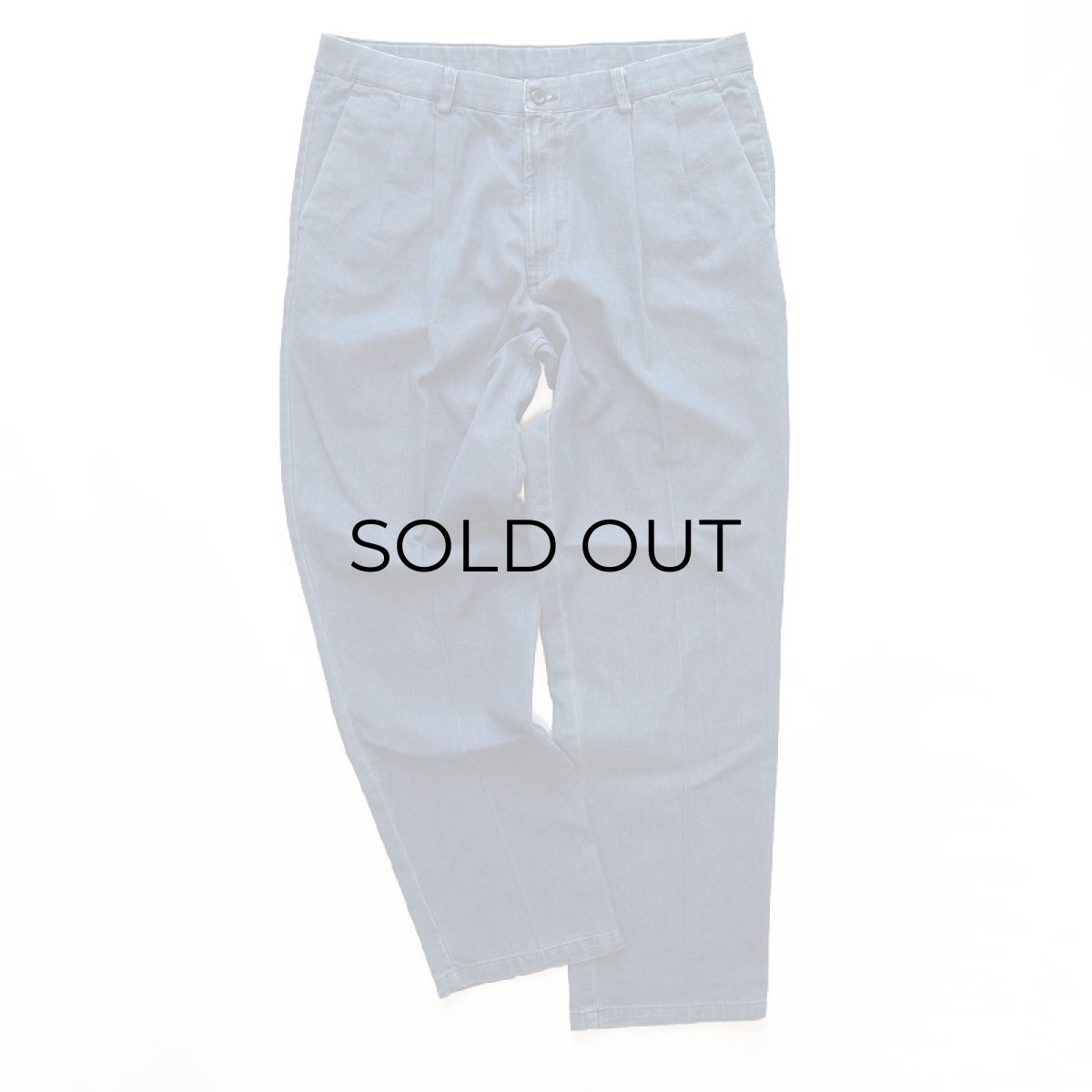 画像2: DOCKERS COTTON POLYESTER DENIM TUCK PANTS 【W36 程度】 (2)