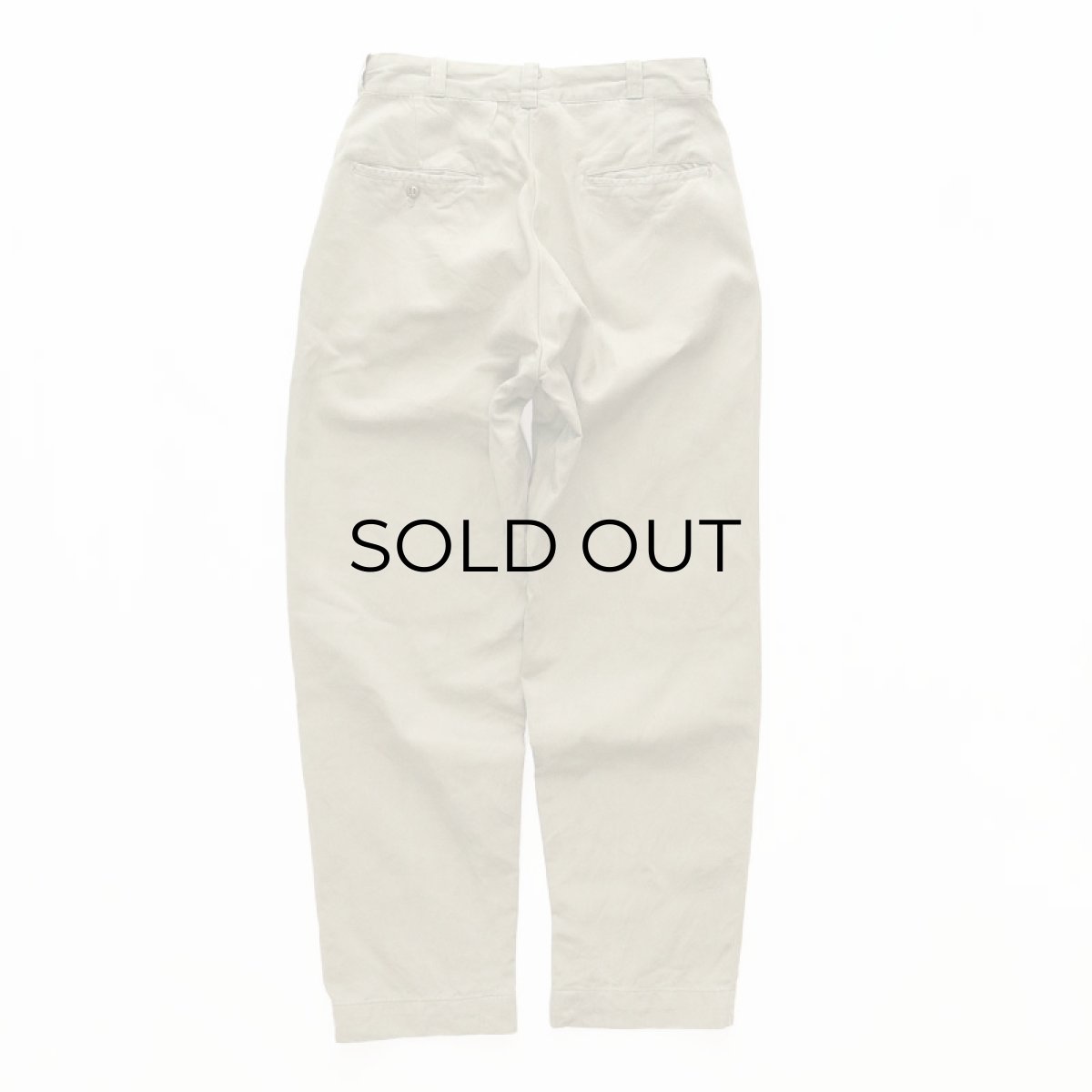 画像2: 〜60's US ARMY COTTON KHAKI TROUSERS【W29 程度】 (2)