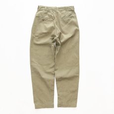 画像2: 〜60's US ARMY COTTON KHAKI TROUSERS【W29 程度】 (2)