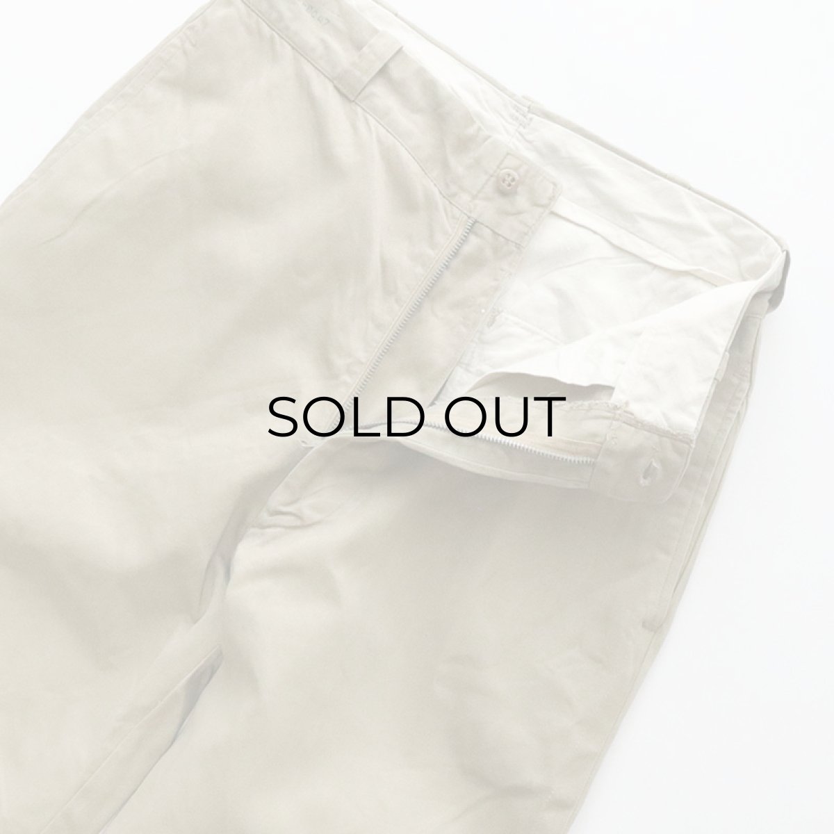 画像3: 〜60's US ARMY COTTON KHAKI TROUSERS【W29 程度】 (3)