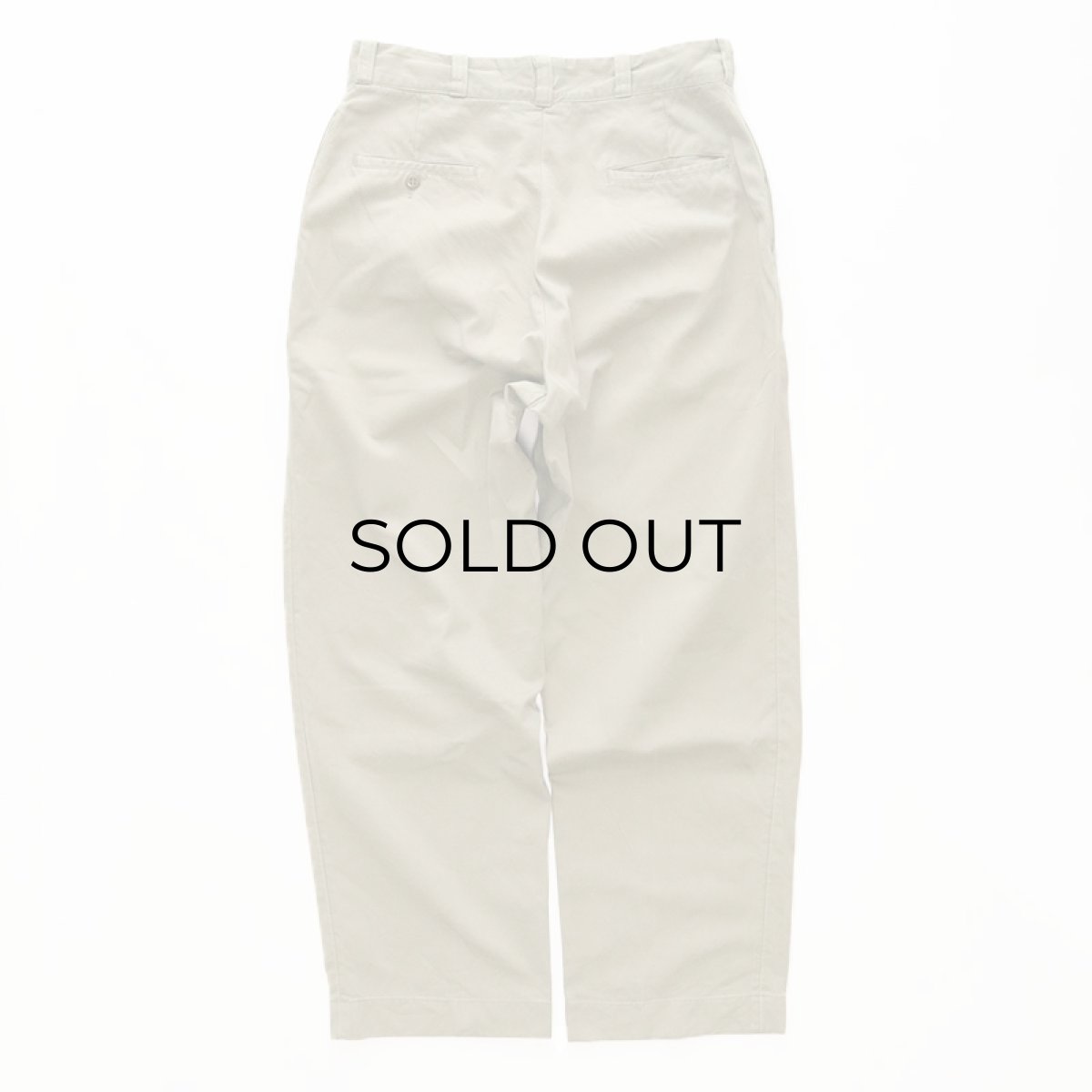画像2: 〜60's US ARMY COTTON KHAKI TROUSERS【W32 程度】 (2)