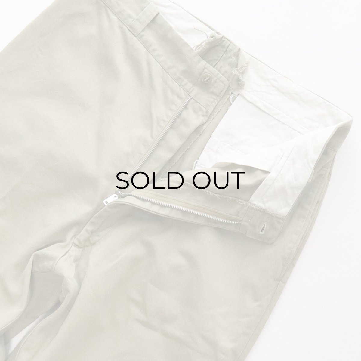画像4: 〜60's US ARMY COTTON KHAKI TROUSERS【W32 程度】 (4)