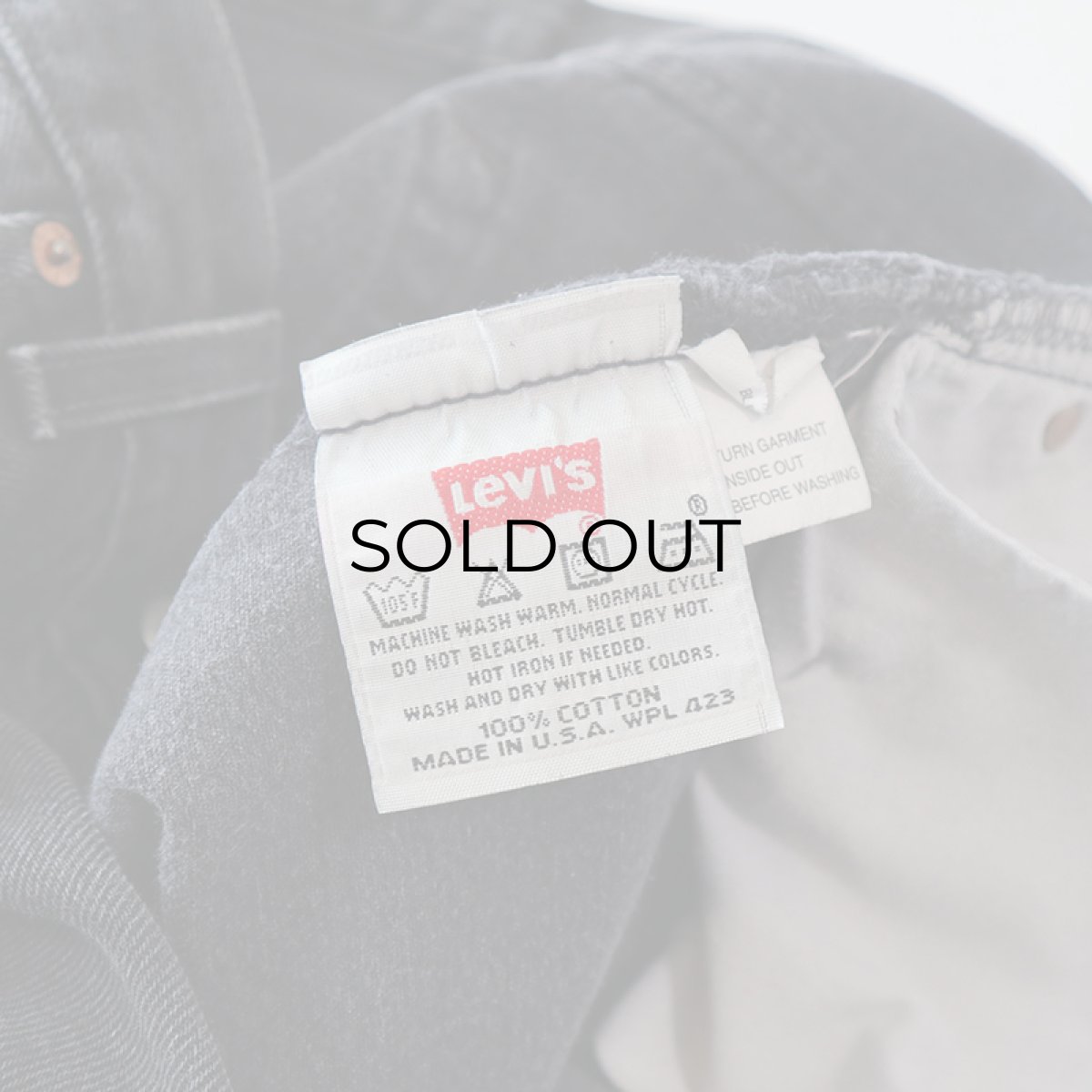 画像11: LEVI'S 501 BLACK DENIM PANTS "made in USA" 【W34程度】 (11)