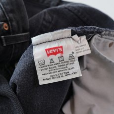 画像11: LEVI'S 501 BLACK DENIM PANTS "made in USA" 【W34程度】 (11)