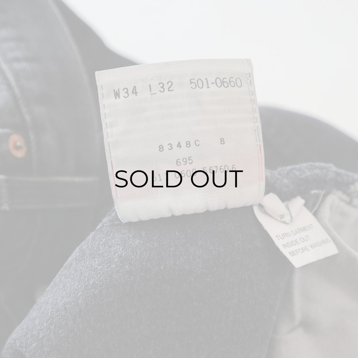 画像10: LEVI'S 501 BLACK DENIM PANTS "made in USA" 【W34程度】 (10)