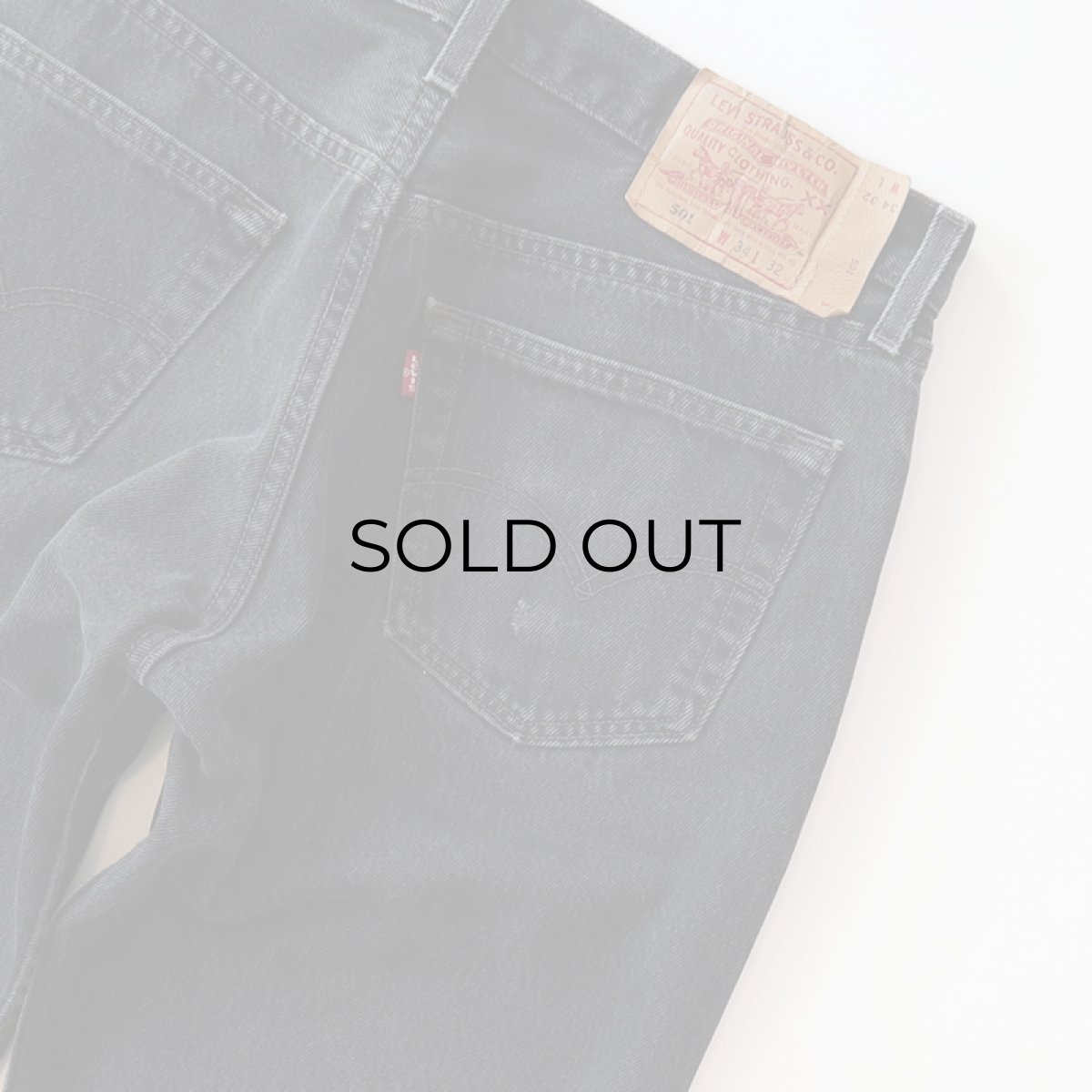 画像8: LEVI'S 501 BLACK DENIM PANTS "made in USA" 【W34程度】 (8)