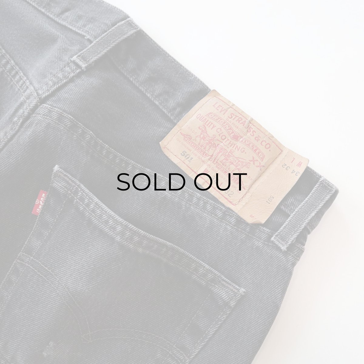 画像9: LEVI'S 501 BLACK DENIM PANTS "made in USA" 【W34程度】 (9)