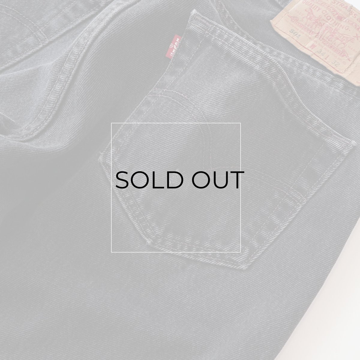 画像12: LEVI'S 501 BLACK DENIM PANTS "made in USA" 【W34程度】 (12)