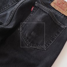 画像12: LEVI'S 501 BLACK DENIM PANTS "made in USA" 【W34程度】 (12)