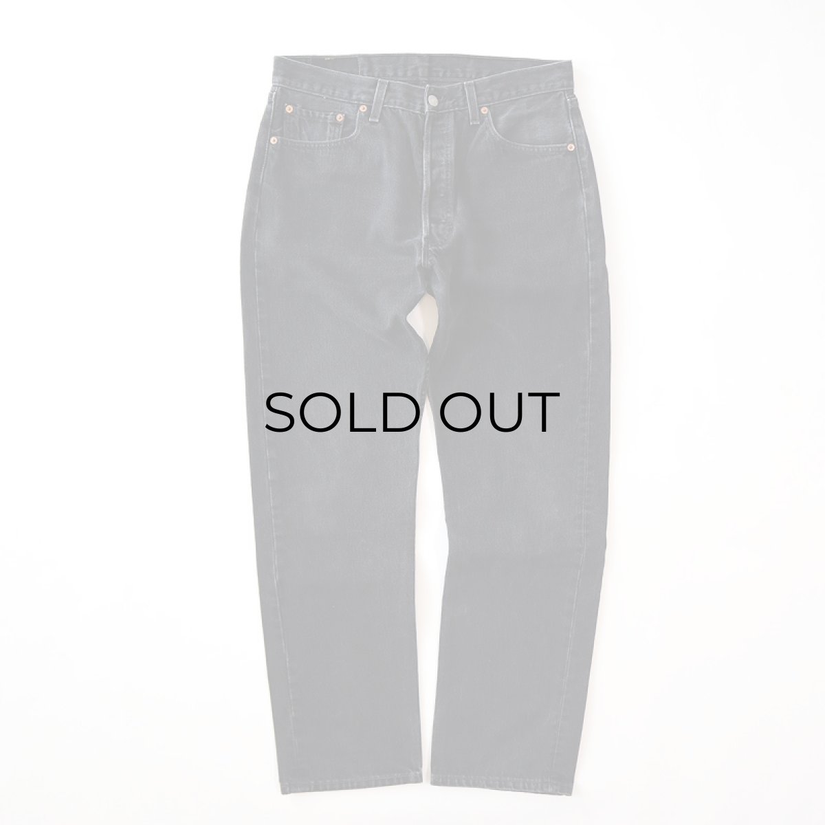 画像2: LEVI'S 501 BLACK DENIM PANTS "made in USA" 【W34程度】 (2)