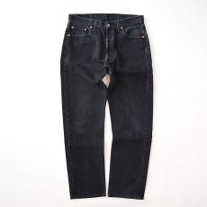 画像2: LEVI'S 501 BLACK DENIM PANTS "made in USA" 【W34程度】 (2)