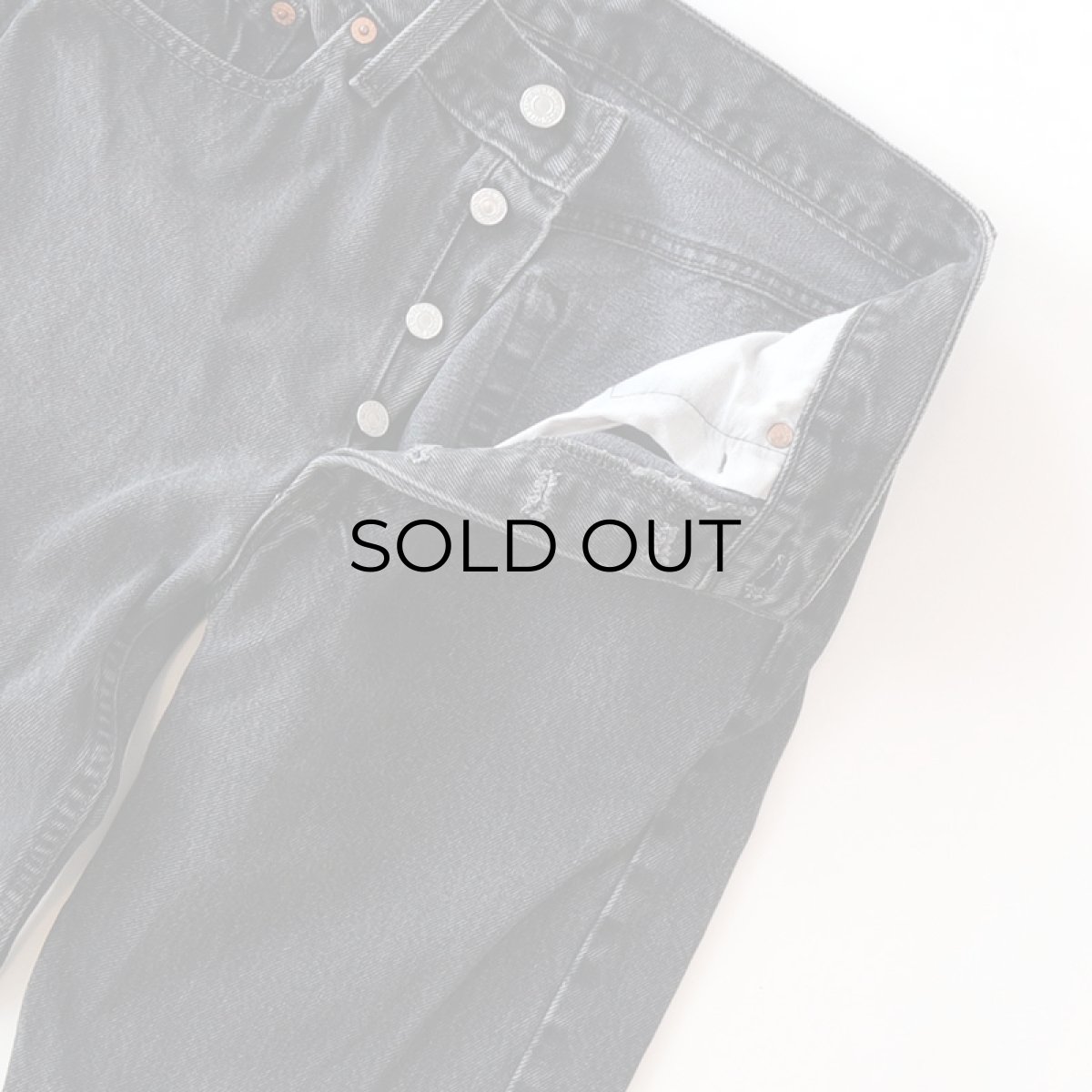 画像5: LEVI'S 501 BLACK DENIM PANTS "made in USA" 【W27程度】 (5)